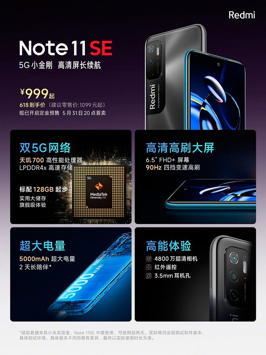 Анонс Redmi Note 11 SE доступный 5G-смартфон всего за $150