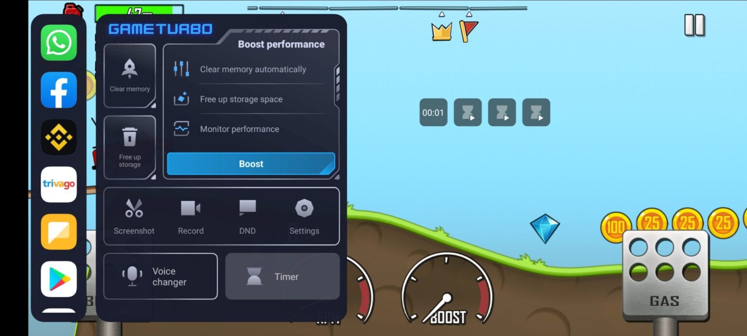 Xiaomi Game mode toolbar