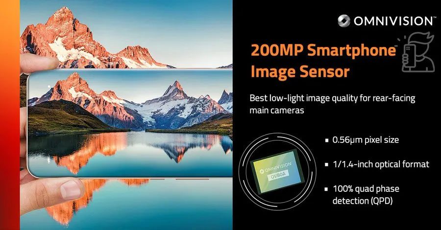 Анонс сенсора Omnivision OVB0A – 200 Мп в доступные смартфоны